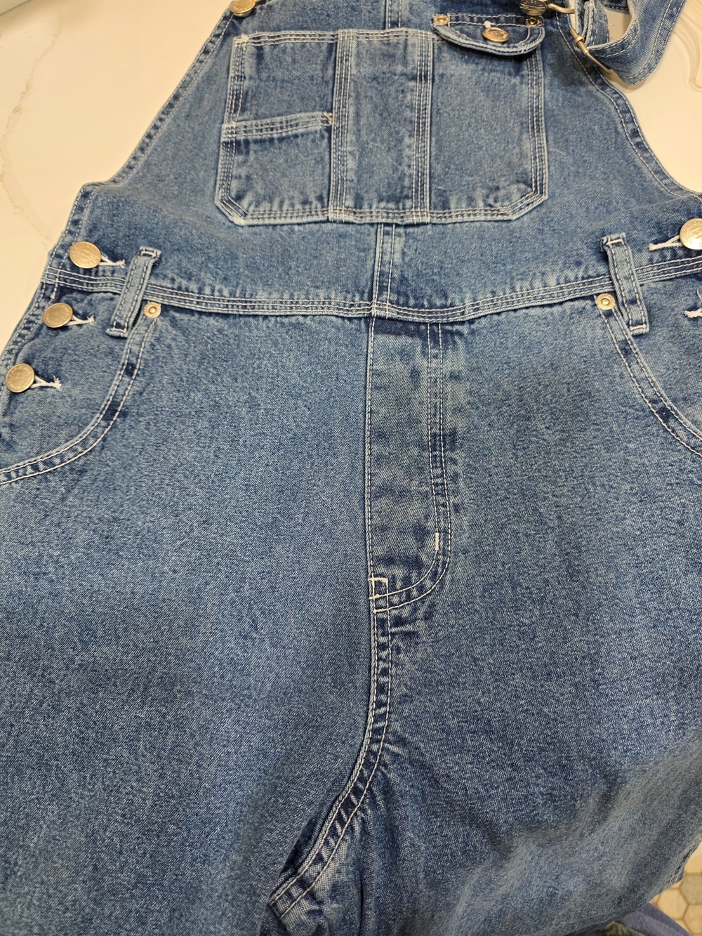 NWT!! BACK TO SCHOOL. Arizona Jean Company Blue Denim Overalls GIRLS MEDIUM. - Picture 12 of 16